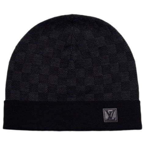 lv beanie grey and black|louis vuitton beanie hat black.